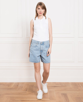 John Smedley Білий топ в рубчик Raye RAYE