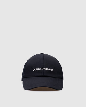 Dolce&Gabbana Чорна кепка з вишивкою логотипа GH886ZGH207