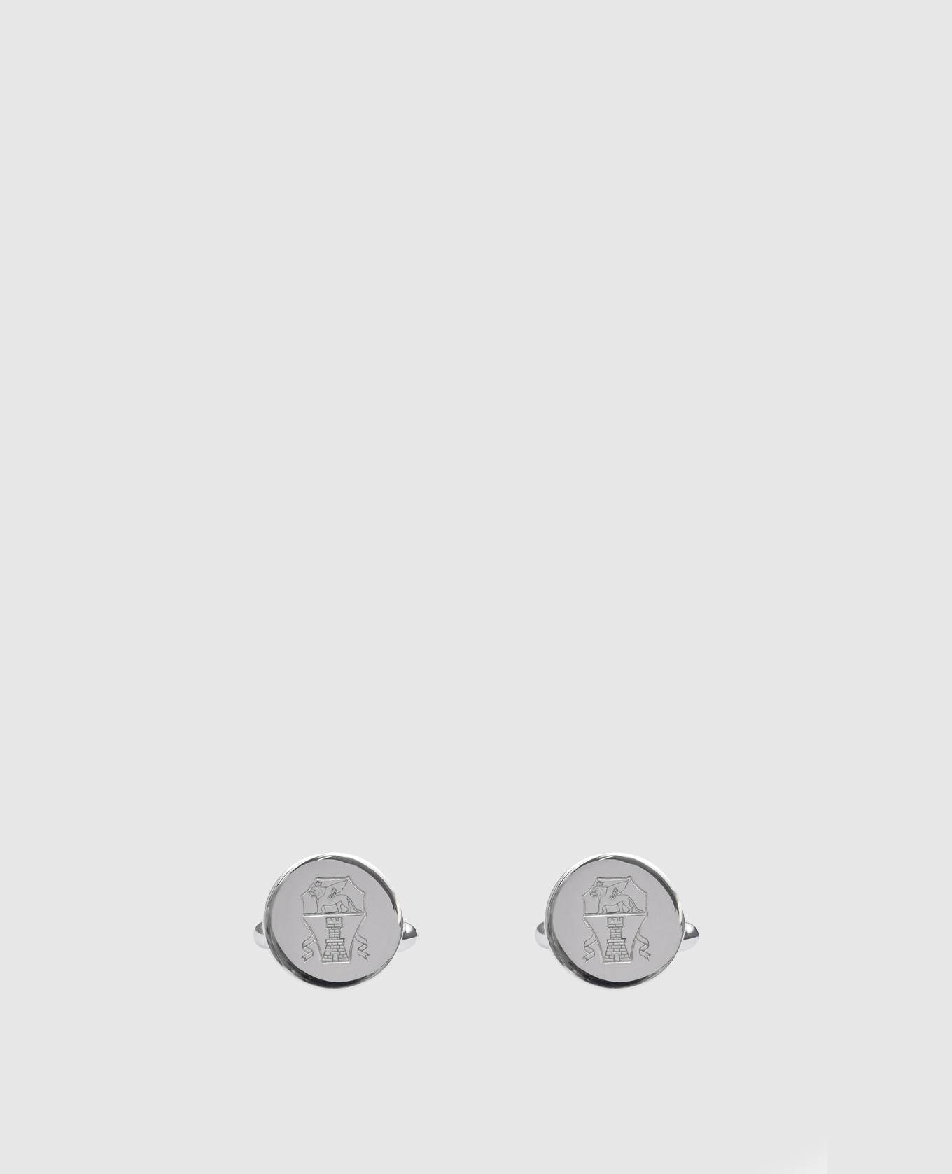 Запонки из серебра с гравировкой логотипа