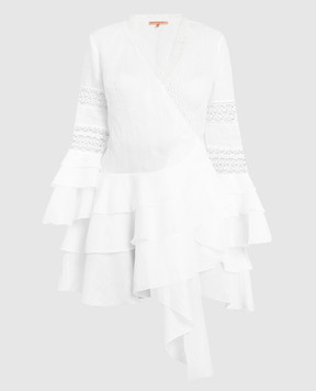Ermanno Scervino Біла сукня на запах з мереживом D424Q609FWF