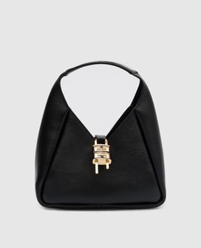 Givenchy Черная кожаная сумка-хобо Mini G-HOBO BB50QNB1M2