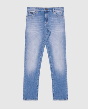 Dolce&Gabbana Блакитні джинси з принтом логотипа L42F59LDB39812+