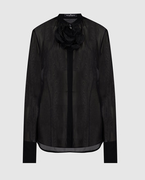 Ermanno Scervino Черная блуза из шелка D432K346GET