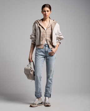 Brunello Cucinelli Блакитні джинси з патчем логотипа M0H72P5797