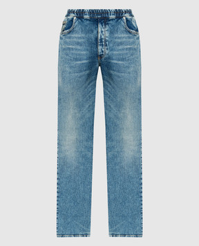 Heron Preston Сині джинси з ефектом потертості HMYB008F23DEN001