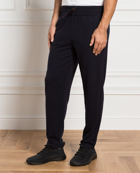 Loro Piana Синие спортивные брюки из кашемира FAM1822