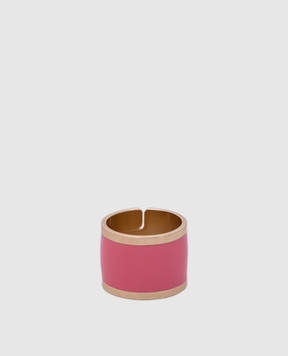 Francesca Bianchi Design Рожева каблучка з покриттям 24-каратним золотом 6E