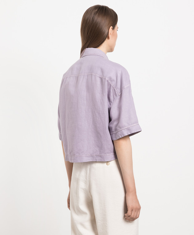 Brunello Cucinelli Purple shirt with monil chain MD698NG726 image 4