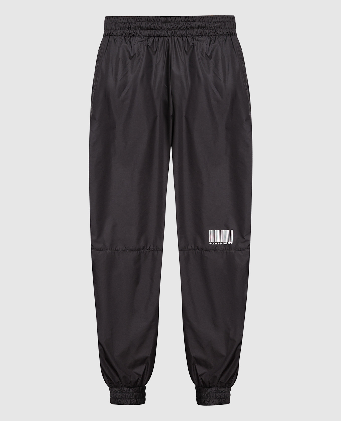 

Черные джоггеры с принтом Barcode, Черный, Брюки джоггеры