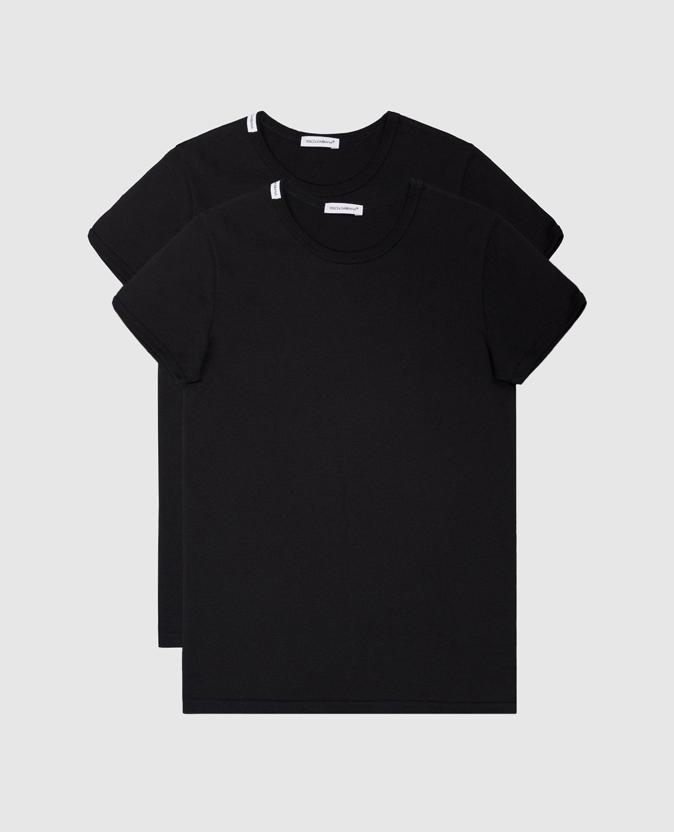 Children's set of black t-shirts with a logo