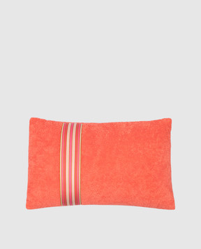 Loro Piana Оранжевая подушка с отделкой The Suitcase Stripe FAM1624