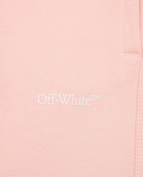 Off-White Дитячі рожеві джогери з логотипом OGCH001F23FLE001
