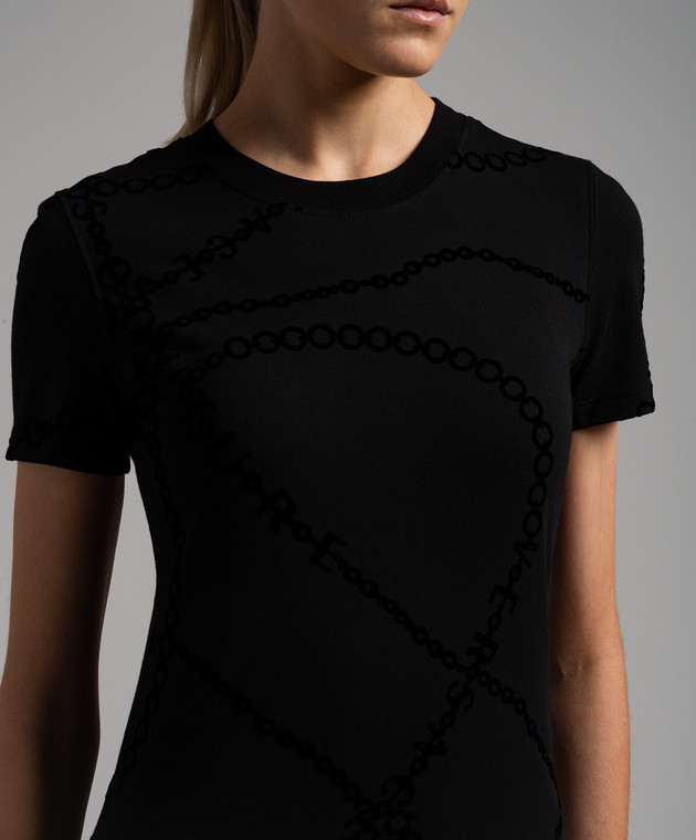 Versace Jeans Couture Black t-shirt in the Necklace pattern 75HAH608JS216 image 5