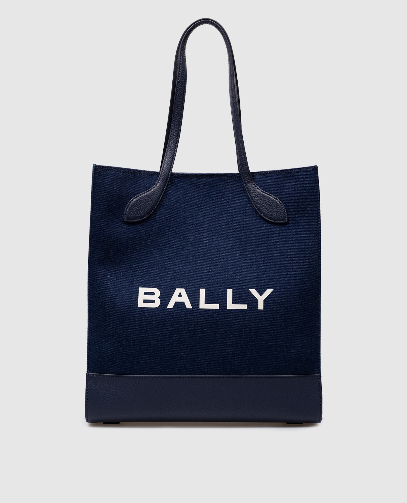 Blue combined Bar tote bag with logo print