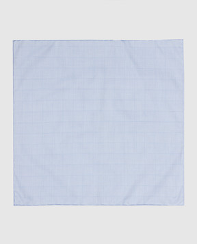 Stefano Ricci Детский голубой платок в тканый узор YFZ25COLJ1701