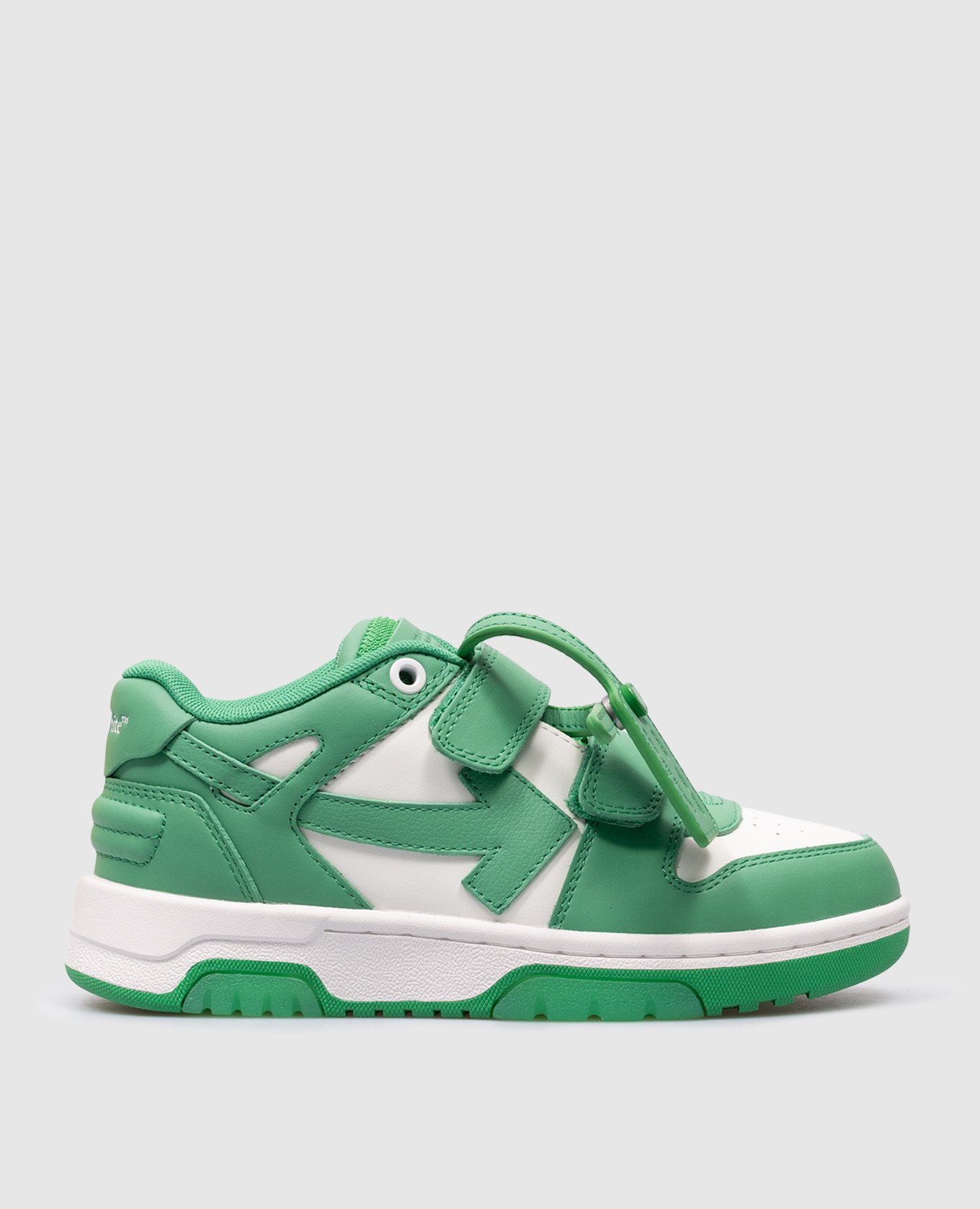 Out Of Office Straps children's green leather sneakers