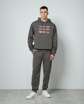 Helmut Lang Сірі джогери з принтом логотипа N09HM210