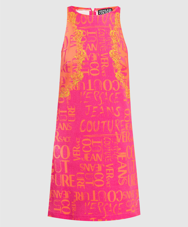 Versace Jeans Couture Pink denim dress in Doodle print 74HAO95PES054L54