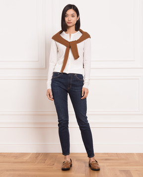 John Smedley Белый кардиган Buttercup из шерсти BUTTERCUP