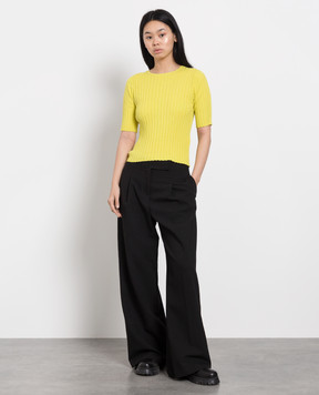 Allude Жовтий джемпер в рубчик 22263003
