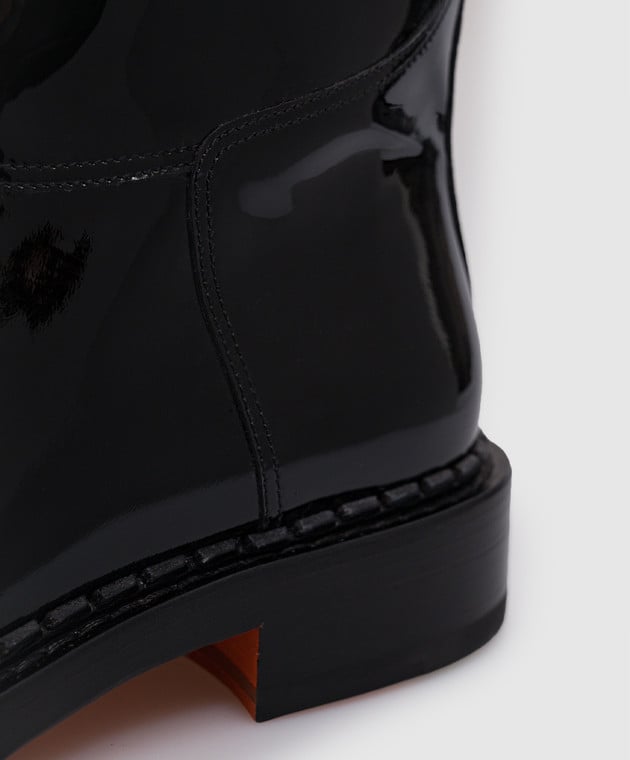 Santoni Black patent leather boots WSAL70563BJ2TVHD image 5