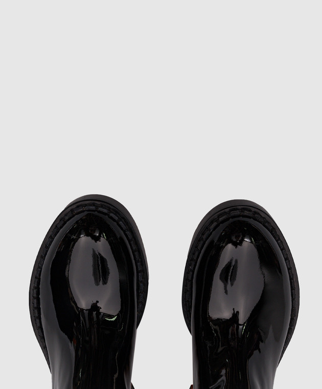 Santoni Black patent leather boots WSAL70563BJ2TVHD image 4