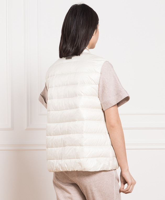 Peserico White down vest with monil chain S03326B2200 изображение 4
