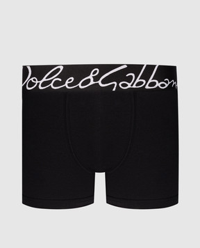 Dolce&Gabbana Чорні труси-боксери з логотипом M4F34JONP20