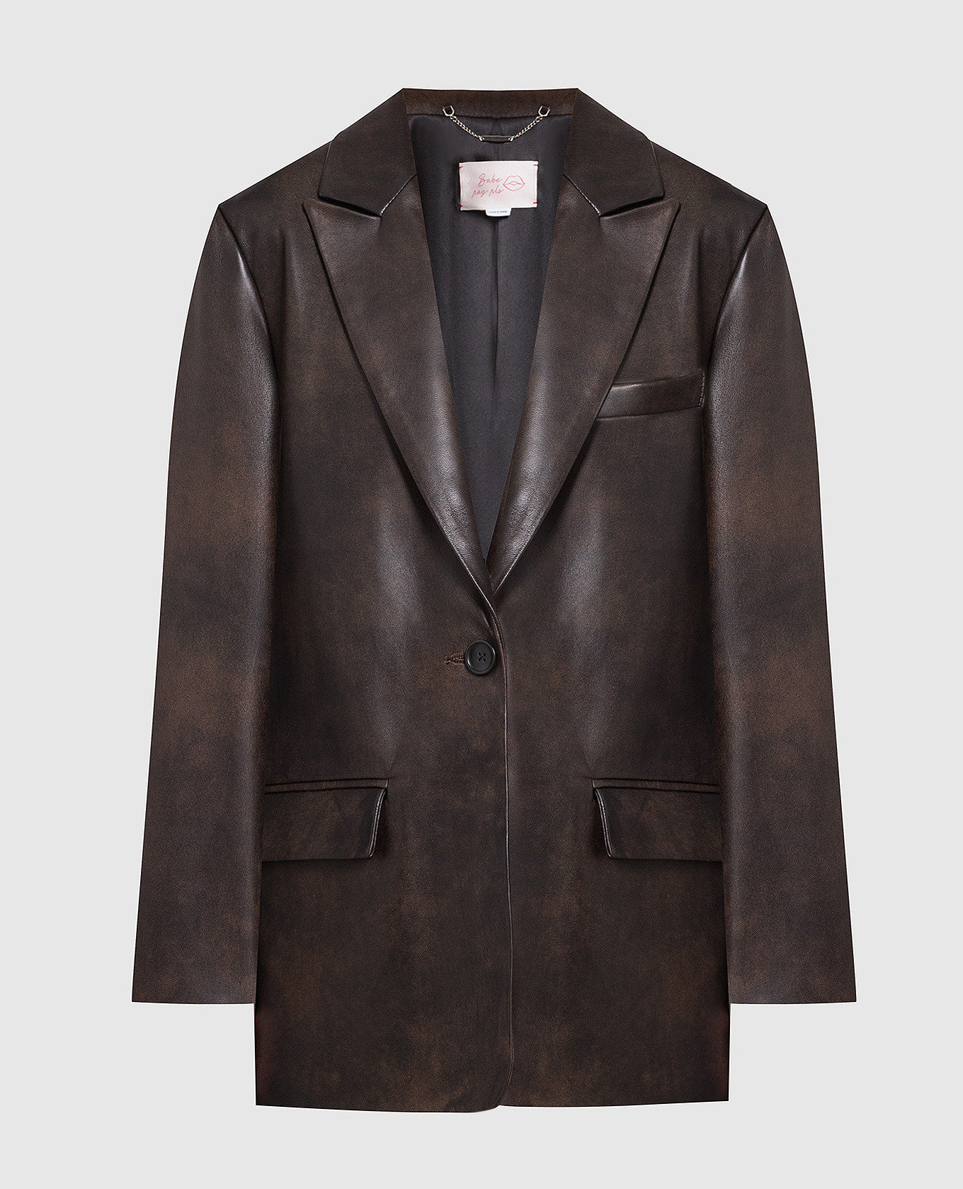 

Коричневый кожаный жакет, Жакеты