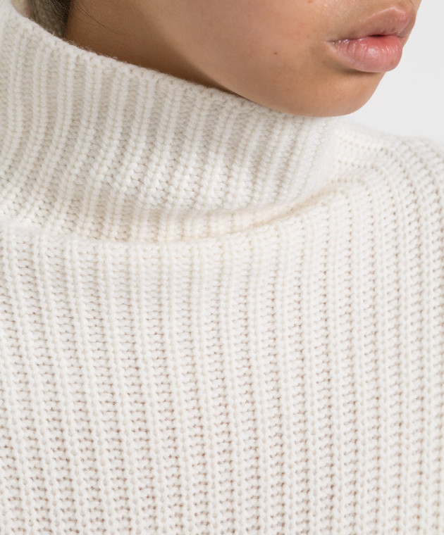 Allude Білий светр із вовни та кашеміру 22517603 зображення 5