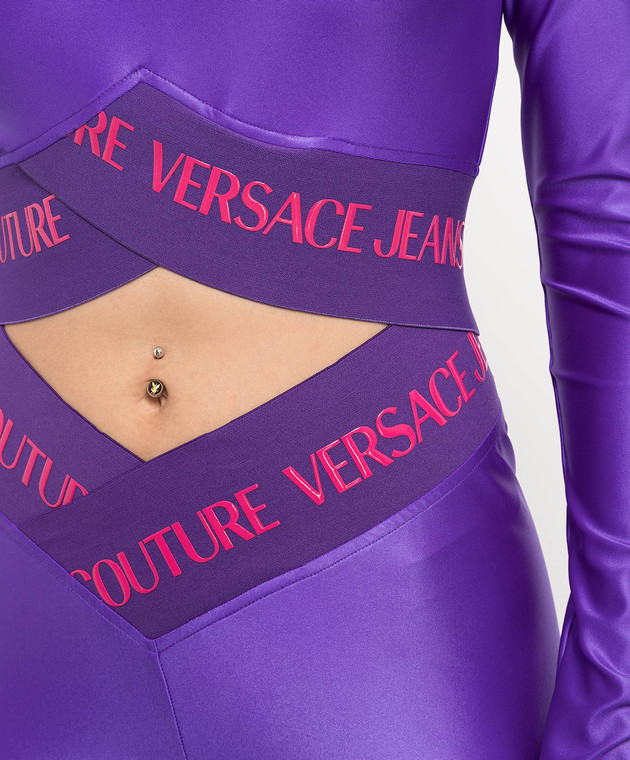 Versace Jeans Couture Purple top with logo 74HAH222J0062 image 5