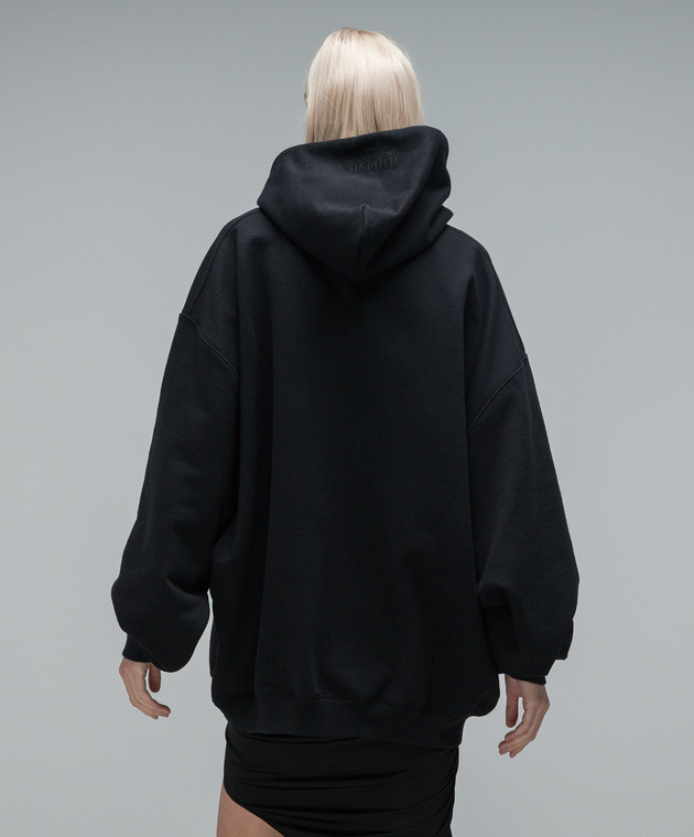 Vetements Black hoodie with logo embroidery UE54HD400B image 4