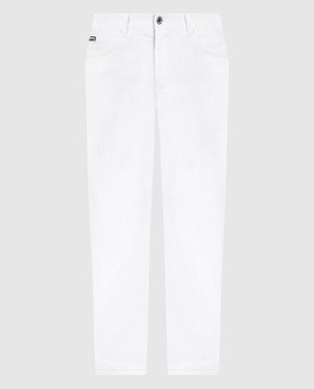 Dolce&Gabbana Белые джинсы слим с логотипом. GYJCCDG8JR8