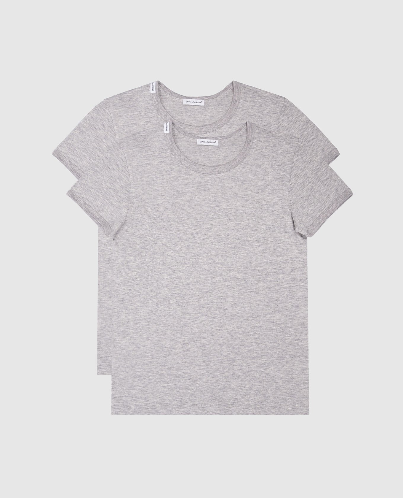 Children's set of gray t-shirts with a logo