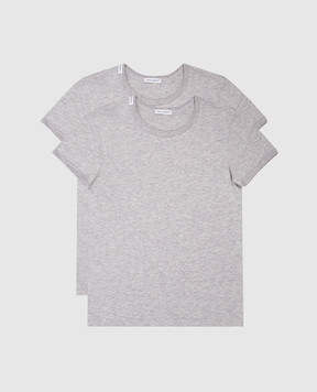 Dolce&Gabbana Детский набор серых футболок с логотипом. L4J703G7OCU