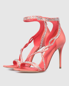 Alexander McQueen Розовые босоножки с кристаллами 688065W4SB5