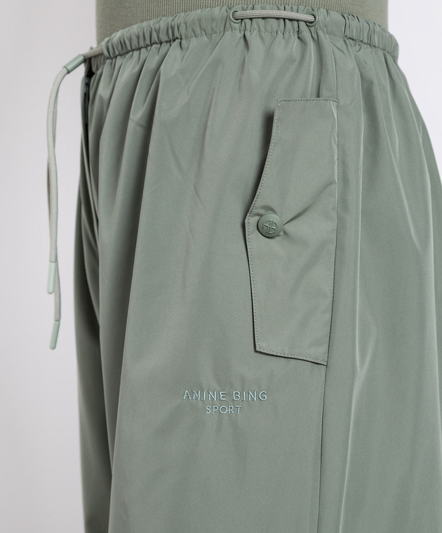 Anine Bing Reid green logo sweatpants A032310340 buy with