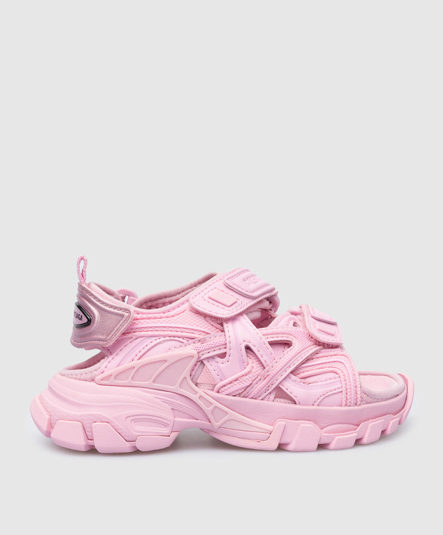 Balenciaga Children s pink sandals with embossed logo