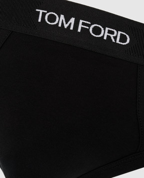 Tom Ford Набор черных слепых трусов с узором логотипа. T4XC11040
