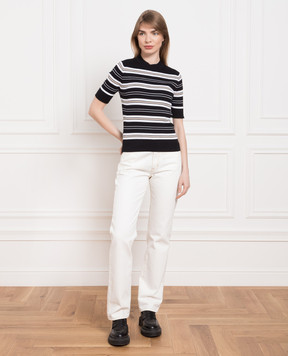 John Smedley Чорний джемпер в смужку Kitts KITTS