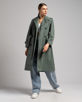 Maison Margiela Зелений тренч з ефектом жатки S67AH0036S78035