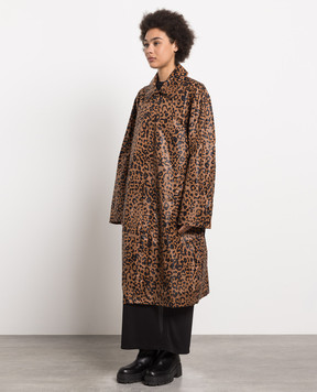 Vetements Коричневий плащ в леопардовий принт UE54CO120L