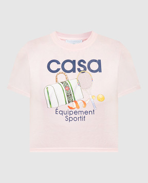 Casablanca Рожева футболка з принтом Equipement Sportif WPS24JTS00903