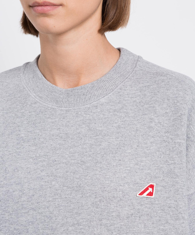 AUTRY Gray sweatshirt with logo A23ISWEW417E image 5