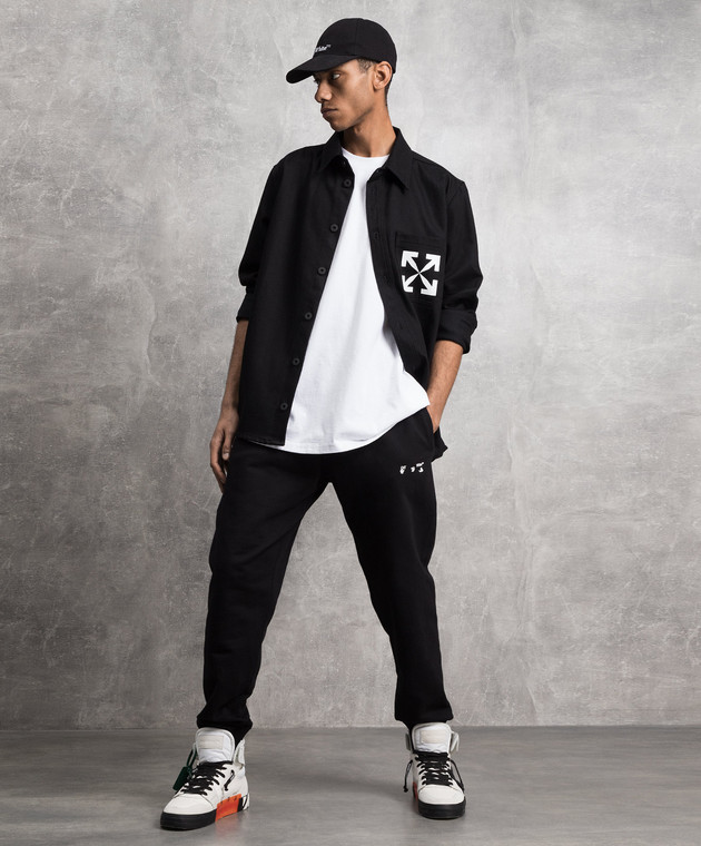 Off-White Белая футболка с принтом логотипа OMAA038C99JER005 изображение 2