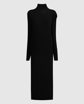 Ermanno Scervino Черное платье с кружевом D434Q501APYZL