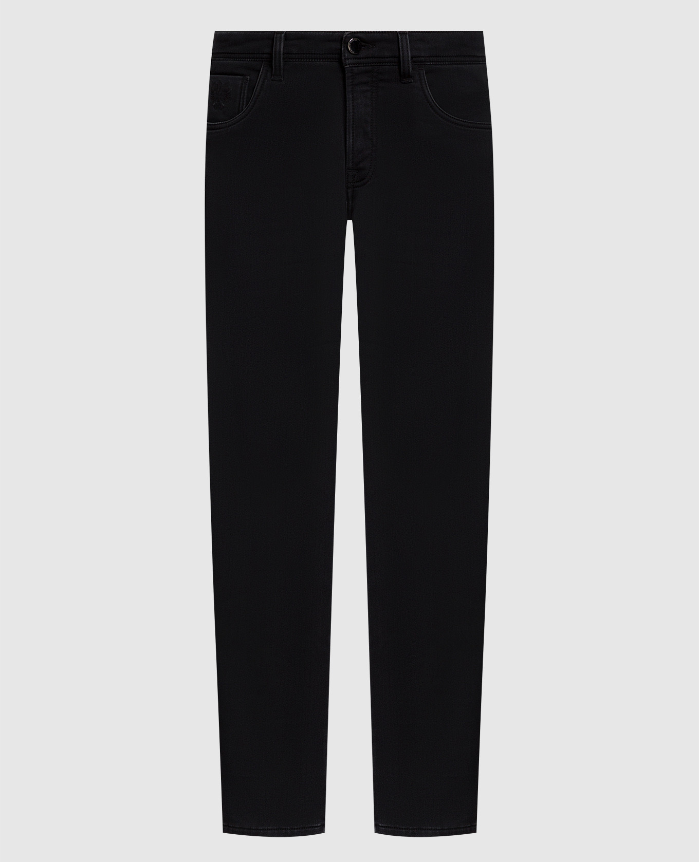Черные джинсы Costantino с вышивкой логотипа