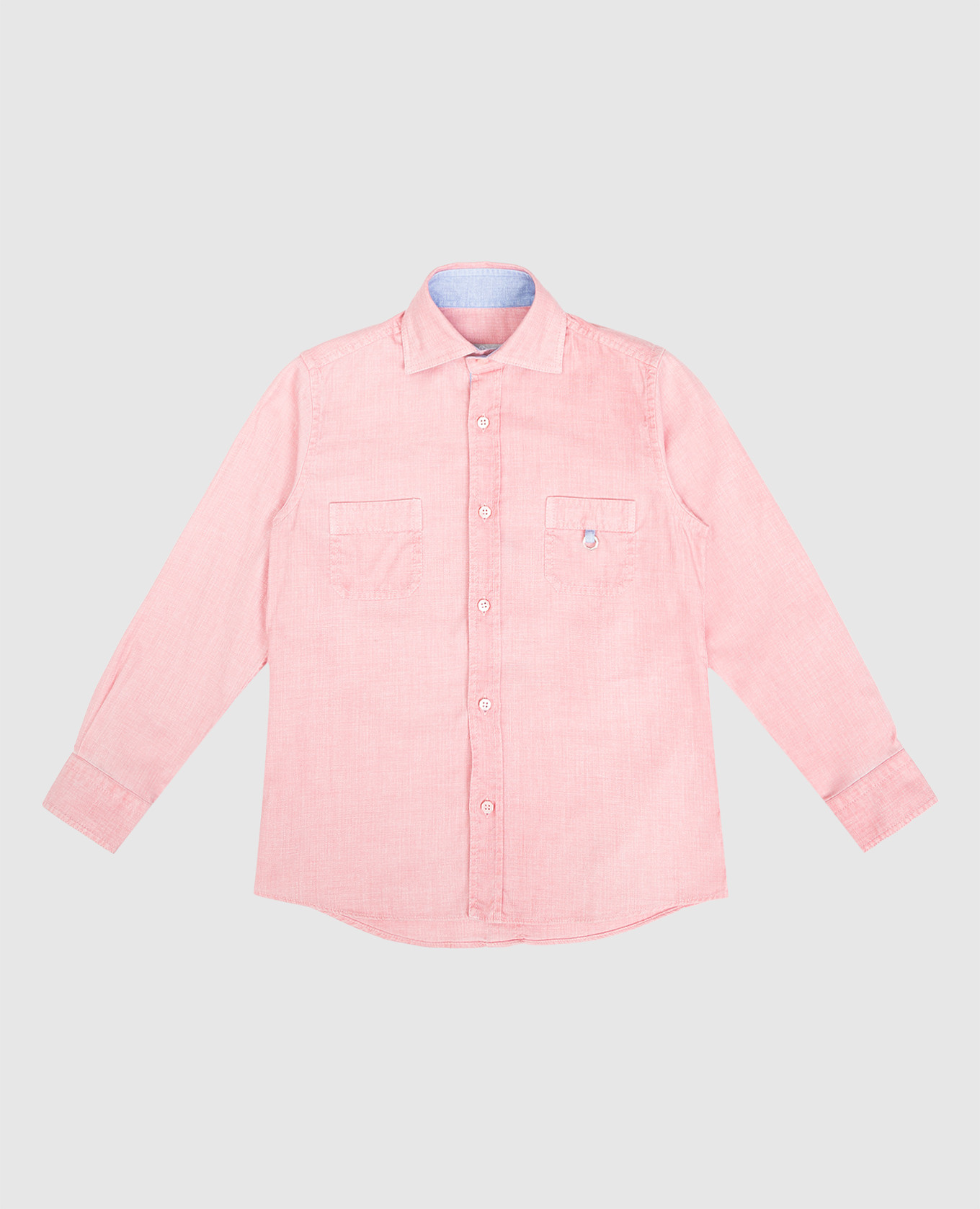 Children's pink shirt with metallic logo
