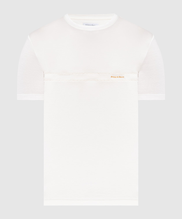 Stefano Ricci White t-shirt with logo MNH3202370TE0001