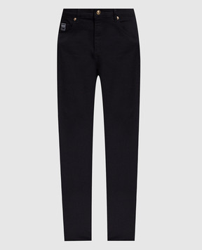 Versace Jeans Couture Чорні джинси з вишивкою логотипа 75HAB5B1CDW00